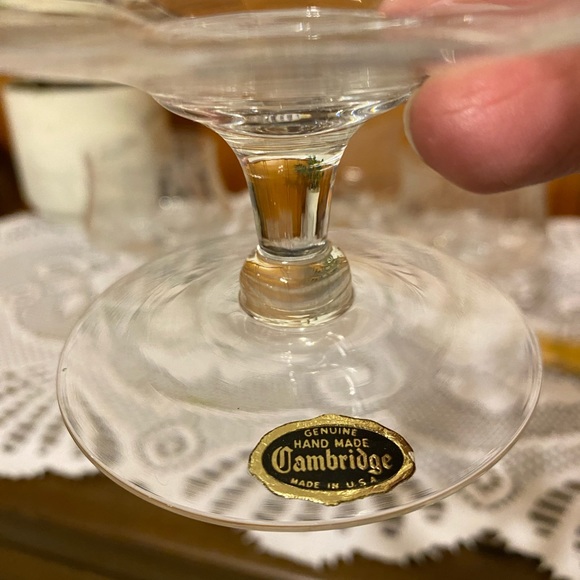 Chantilly by Cambridge hand blown glasses - Picture 8 of 8